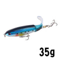 GOBYGO 1PCS Whopper Popper 10cm/14cm Fishing Lure Artificial Bait Hard Soft Rotating Tail Fishing Tackle Geer Pesca
