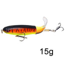 GOBYGO 1PCS Whopper Popper 10cm/14cm Fishing Lure Artificial Bait Hard Soft Rotating Tail Fishing Tackle Geer Pesca