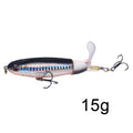 GOBYGO 1PCS Whopper Popper 10cm/14cm Fishing Lure Artificial Bait Hard Soft Rotating Tail Fishing Tackle Geer Pesca