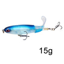 GOBYGO 1PCS Whopper Popper 10cm/14cm Fishing Lure Artificial Bait Hard Soft Rotating Tail Fishing Tackle Geer Pesca