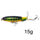 GOBYGO 1PCS Whopper Popper 10cm/14cm Fishing Lure Artificial Bait Hard Soft Rotating Tail Fishing Tackle Geer Pesca