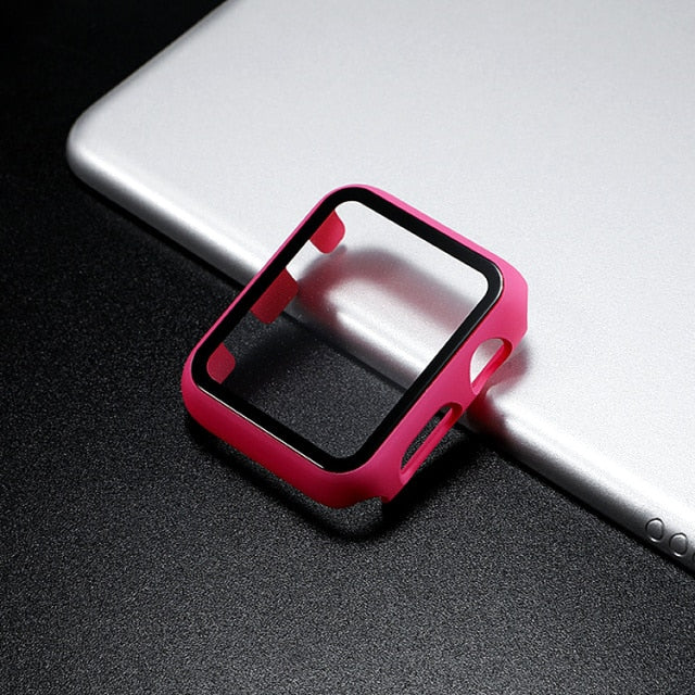 Glass+Cover For Apple Watch Case 44mm 40mm 42mm 38mm iWatch series 5 4 3 6 se bumper+Screen Protector apple watch Accessories