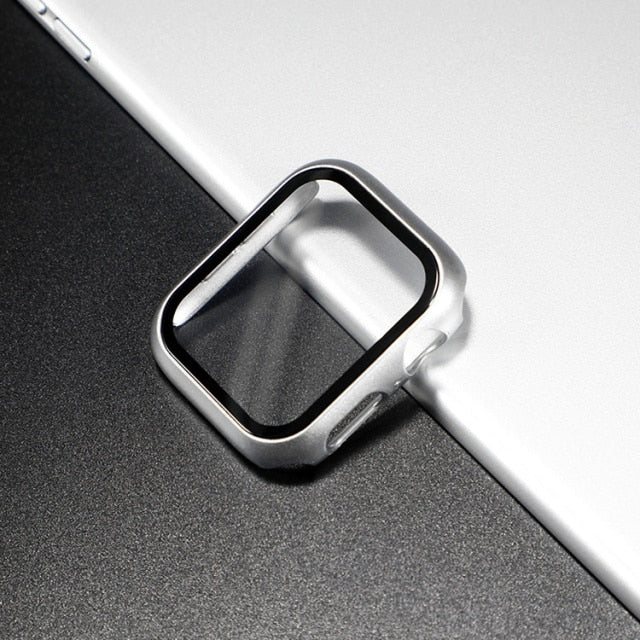 Glass+Cover For Apple Watch Case 44mm 40mm 42mm 38mm iWatch series 5 4 3 6 se bumper+Screen Protector apple watch Accessories