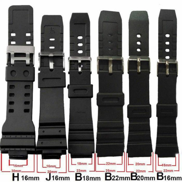 For casio Watches Watchband Silicone Rubber Bands EF Replace Electronic Wristwatch Band Sports Watch Straps 16mm 18mm 20mm 22mm