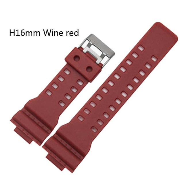 For casio Watches Watchband Silicone Rubber Bands EF Replace Electronic Wristwatch Band Sports Watch Straps 16mm 18mm 20mm 22mm