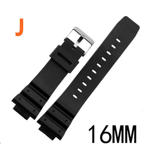 For casio Watches Watchband Silicone Rubber Bands EF Replace Electronic Wristwatch Band Sports Watch Straps 16mm 18mm 20mm 22mm