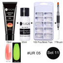 UR SUGAR 5pcs/Set  Nail Polish Gel Nail Kit 15ml Quick Building  UV Nail PolishGel Extensions Acrylic Gel Nail Art Set