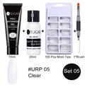 UR SUGAR 5pcs/Set  Nail Polish Gel Nail Kit 15ml Quick Building  UV Nail PolishGel Extensions Acrylic Gel Nail Art Set
