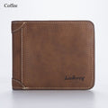 Men's Wallet Leather Billfold Slim Hipster Cowhide Credit Card/ID Holders Inserts Coin Purses Luxury Business Foldable Wallet