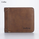 Men's Wallet Leather Billfold Slim Hipster Cowhide Credit Card/ID Holders Inserts Coin Purses Luxury Business Foldable Wallet