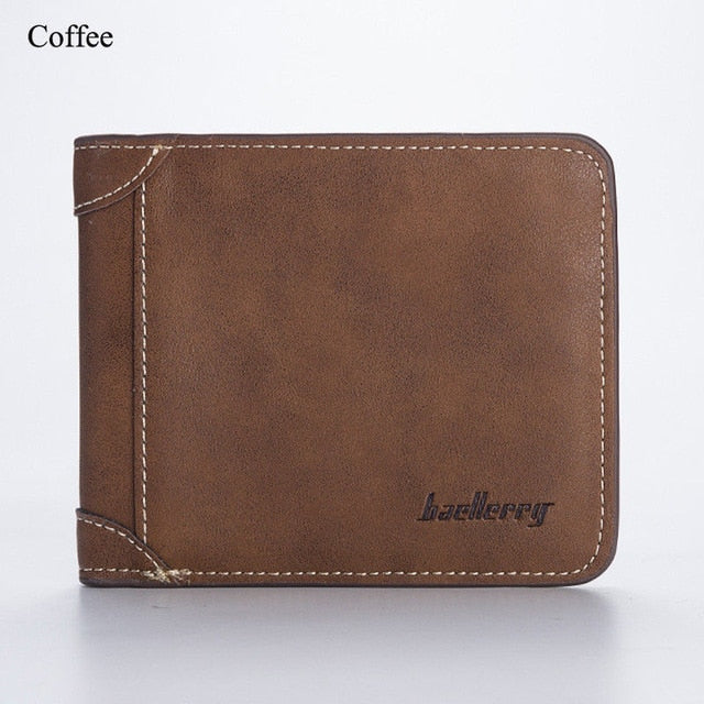 Men's Wallet Leather Billfold Slim Hipster Cowhide Credit Card/ID Holders Inserts Coin Purses Luxury Business Foldable Wallet