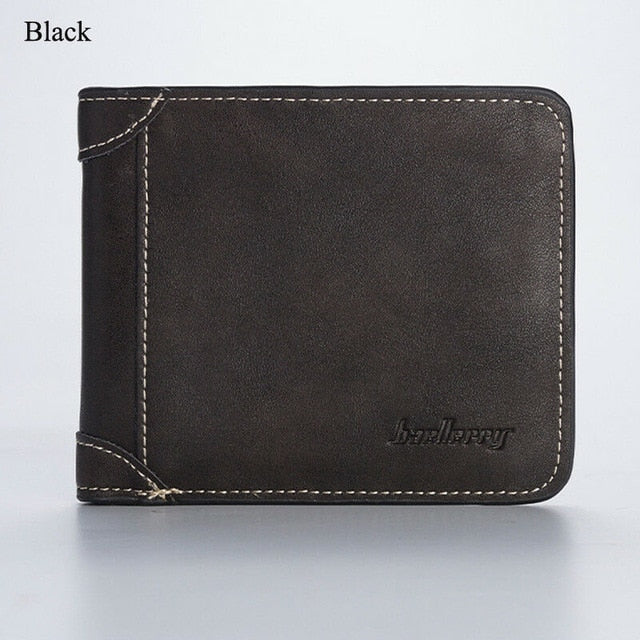 Men's Wallet Leather Billfold Slim Hipster Cowhide Credit Card/ID Holders Inserts Coin Purses Luxury Business Foldable Wallet