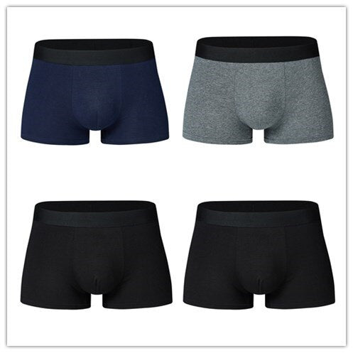 4 pcs/lot Large Loose men underwear Male Panties Cotton UnderPants Men Boxers   Big Yards Men's Panties Plus Size 4XL 5XL 6XL