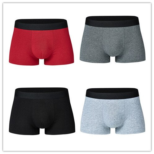 4 pcs/lot Large Loose men underwear Male Panties Cotton UnderPants Men Boxers   Big Yards Men's Panties Plus Size 4XL 5XL 6XL