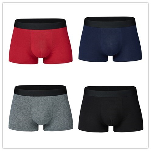 4 pcs/lot Large Loose men underwear Male Panties Cotton UnderPants Men Boxers   Big Yards Men's Panties Plus Size 4XL 5XL 6XL