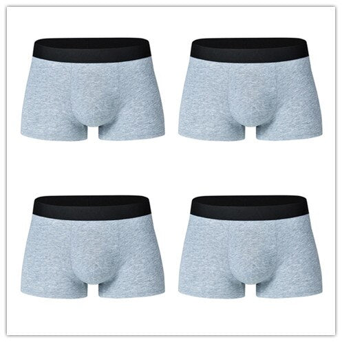 4 pcs/lot Large Loose men underwear Male Panties Cotton UnderPants Men Boxers   Big Yards Men's Panties Plus Size 4XL 5XL 6XL