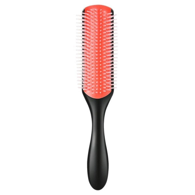 YBLNTEK Hair Comb 9-Row Detangling Hair Brush Rat Tail Comb Styling Hairbrush Straight Curly Wet Hair Scalp Massage Brush Women