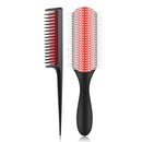 YBLNTEK Hair Comb 9-Row Detangling Hair Brush Rat Tail Comb Styling Hairbrush Straight Curly Wet Hair Scalp Massage Brush Women