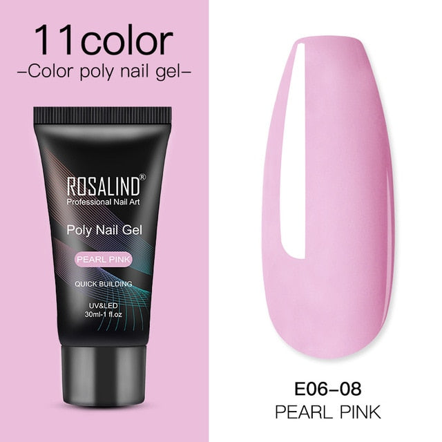 ROSALIND Poly Nail Gel For Nails Extension Finger nail art Manicure Acryl gel Varnish hybrid 30ML Poly Nail Gel Polish Extension