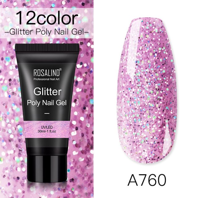 ROSALIND Poly Nail Gel For Nails Extension Finger nail art Manicure Acryl gel Varnish hybrid 30ML Poly Nail Gel Polish Extension
