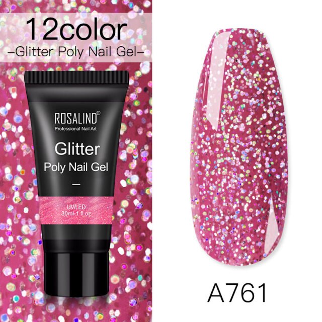 ROSALIND Poly Nail Gel For Nails Extension Finger nail art Manicure Acryl gel Varnish hybrid 30ML Poly Nail Gel Polish Extension