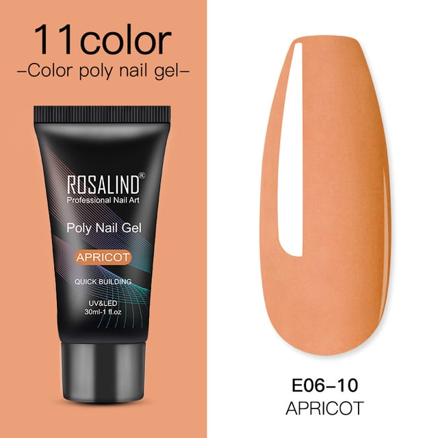 ROSALIND Poly Nail Gel For Nails Extension Finger nail art Manicure Acryl gel Varnish hybrid 30ML Poly Nail Gel Polish Extension