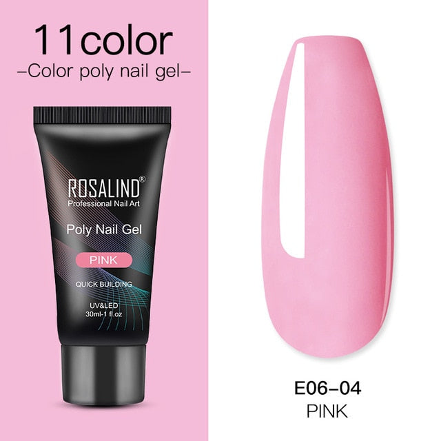 ROSALIND Poly Nail Gel For Nails Extension Finger nail art Manicure Acryl gel Varnish hybrid 30ML Poly Nail Gel Polish Extension