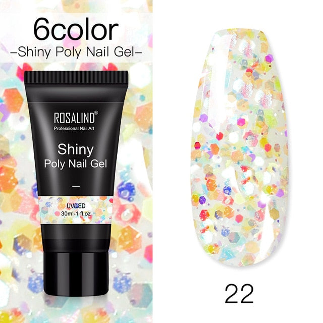 ROSALIND Poly Nail Gel For Nails Extension Finger nail art Manicure Acryl gel Varnish hybrid 30ML Poly Nail Gel Polish Extension