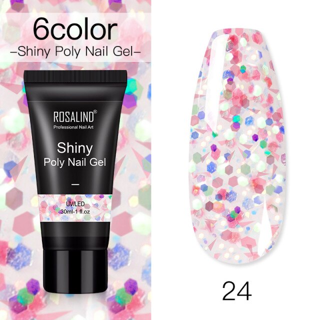 ROSALIND Poly Nail Gel For Nails Extension Finger nail art Manicure Acryl gel Varnish hybrid 30ML Poly Nail Gel Polish Extension