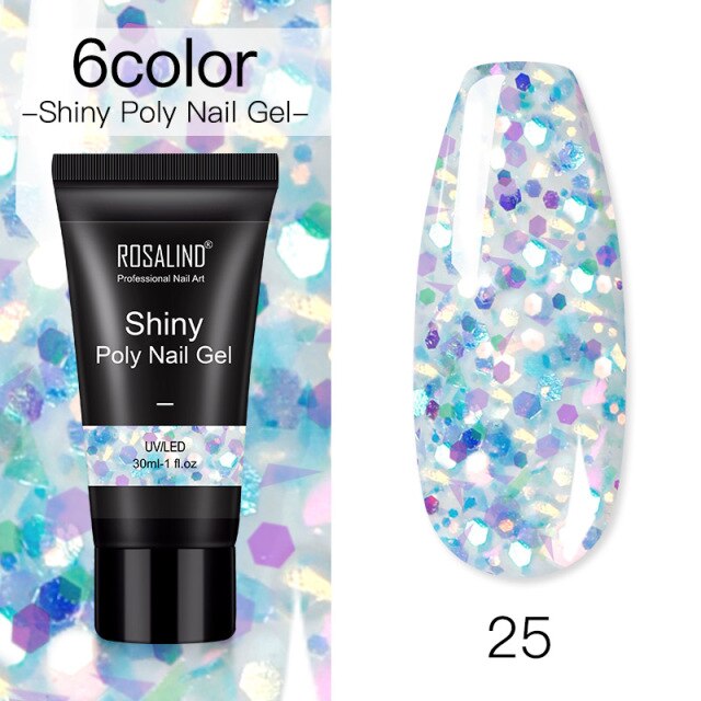 ROSALIND Poly Nail Gel For Nails Extension Finger nail art Manicure Acryl gel Varnish hybrid 30ML Poly Nail Gel Polish Extension