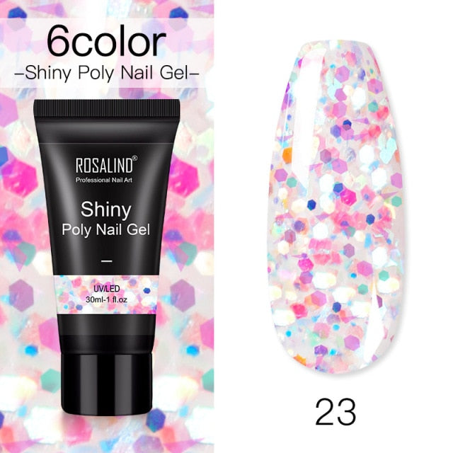 ROSALIND Poly Nail Gel For Nails Extension Finger nail art Manicure Acryl gel Varnish hybrid 30ML Poly Nail Gel Polish Extension
