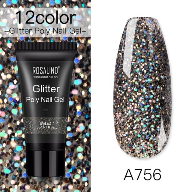 ROSALIND Poly Nail Gel For Nails Extension Finger nail art Manicure Acryl gel Varnish hybrid 30ML Poly Nail Gel Polish Extension