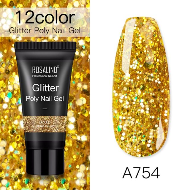 ROSALIND Poly Nail Gel For Nails Extension Finger nail art Manicure Acryl gel Varnish hybrid 30ML Poly Nail Gel Polish Extension