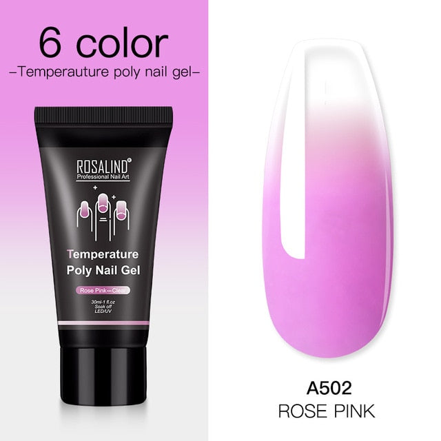 ROSALIND Poly Nail Gel For Nails Extension Finger nail art Manicure Acryl gel Varnish hybrid 30ML Poly Nail Gel Polish Extension