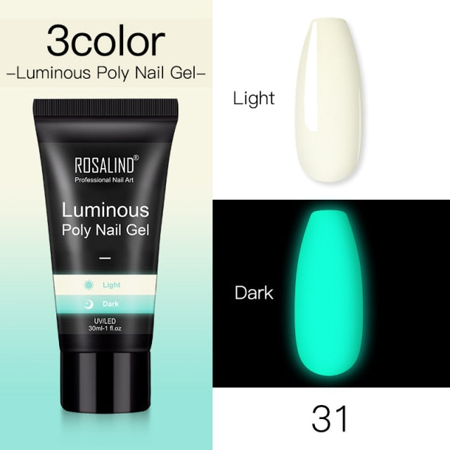 ROSALIND Poly Nail Gel For Nails Extension Finger nail art Manicure Acryl gel Varnish hybrid 30ML Poly Nail Gel Polish Extension