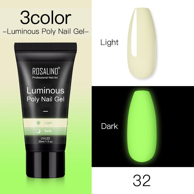 ROSALIND Poly Nail Gel For Nails Extension Finger nail art Manicure Acryl gel Varnish hybrid 30ML Poly Nail Gel Polish Extension