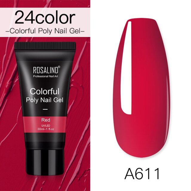ROSALIND Poly Nail Gel For Nails Extension Finger nail art Manicure Acryl gel Varnish hybrid 30ML Poly Nail Gel Polish Extension