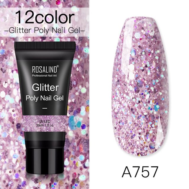 ROSALIND Poly Nail Gel For Nails Extension Finger nail art Manicure Acryl gel Varnish hybrid 30ML Poly Nail Gel Polish Extension