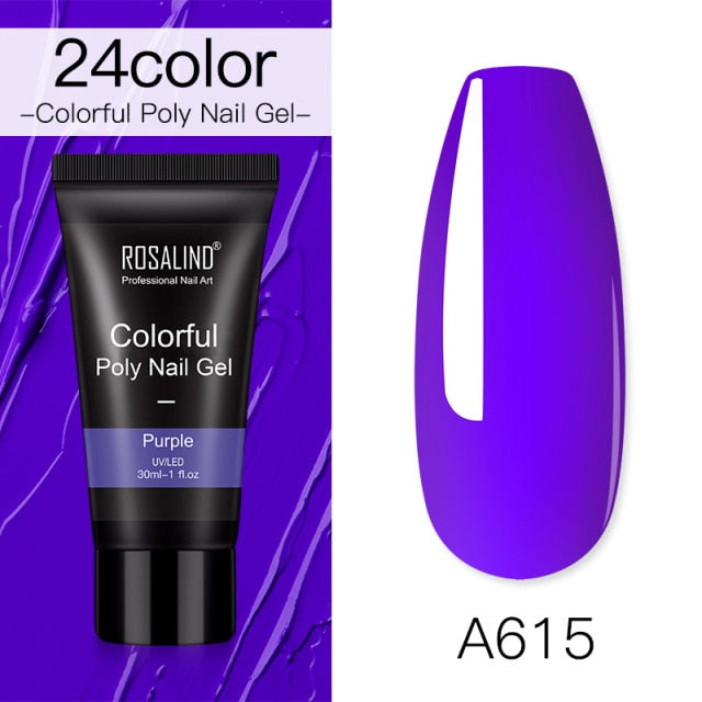 ROSALIND Poly Nail Gel For Nails Extension Finger nail art Manicure Acryl gel Varnish hybrid 30ML Poly Nail Gel Polish Extension