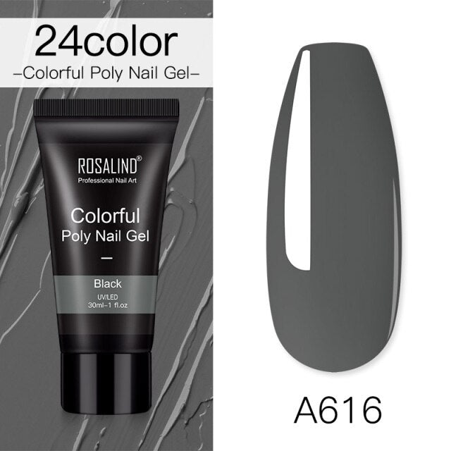 ROSALIND Poly Nail Gel For Nails Extension Finger nail art Manicure Acryl gel Varnish hybrid 30ML Poly Nail Gel Polish Extension