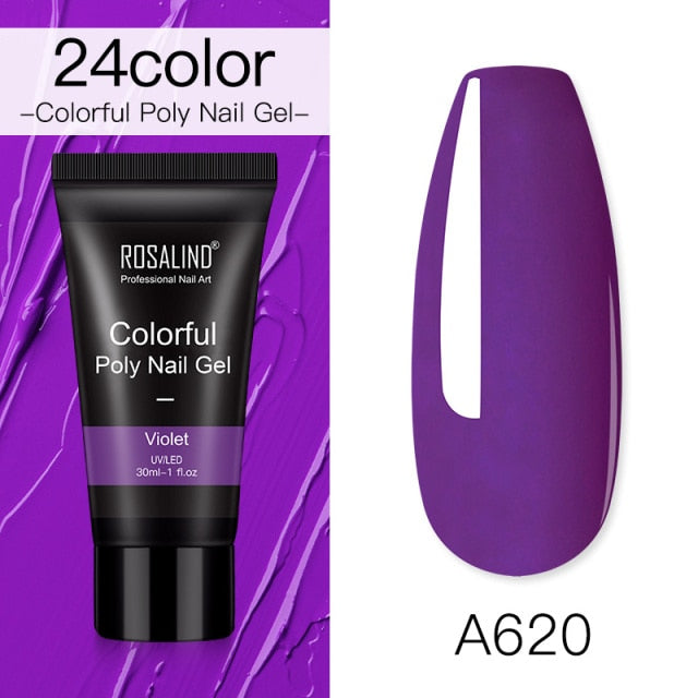 ROSALIND Poly Nail Gel For Nails Extension Finger nail art Manicure Acryl gel Varnish hybrid 30ML Poly Nail Gel Polish Extension