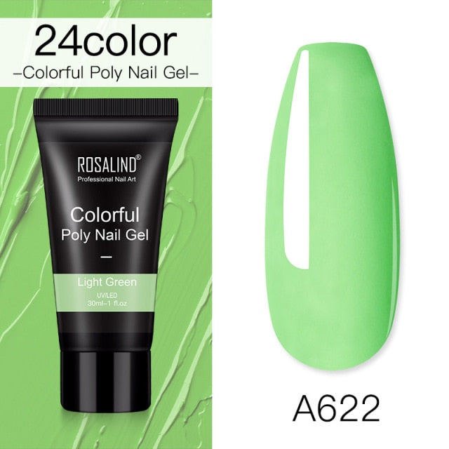 ROSALIND Poly Nail Gel For Nails Extension Finger nail art Manicure Acryl gel Varnish hybrid 30ML Poly Nail Gel Polish Extension
