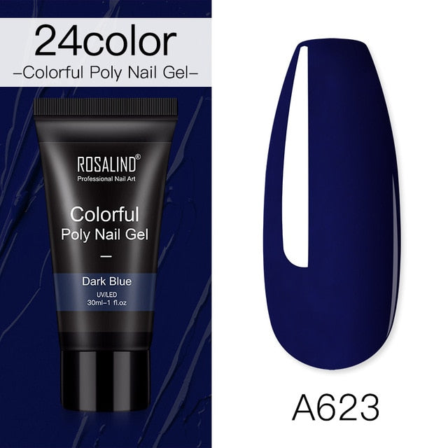 ROSALIND Poly Nail Gel For Nails Extension Finger nail art Manicure Acryl gel Varnish hybrid 30ML Poly Nail Gel Polish Extension