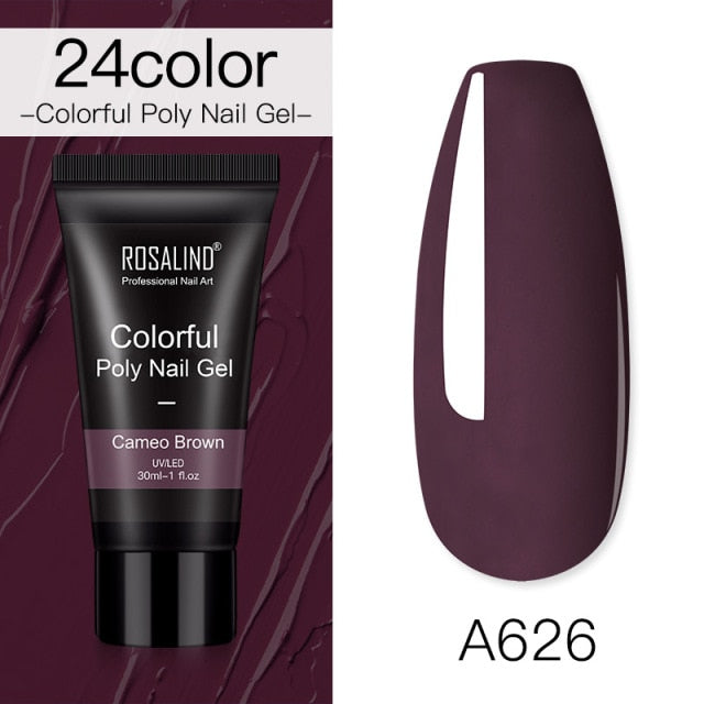 ROSALIND Poly Nail Gel For Nails Extension Finger nail art Manicure Acryl gel Varnish hybrid 30ML Poly Nail Gel Polish Extension