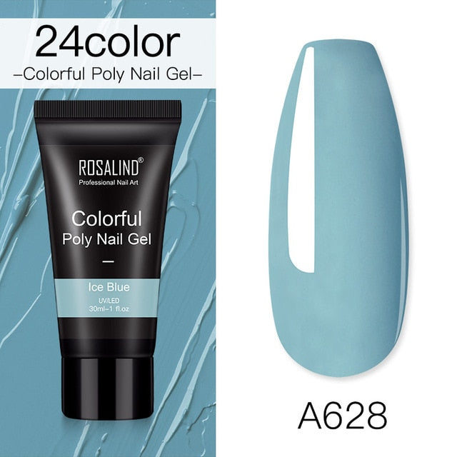 ROSALIND Poly Nail Gel For Nails Extension Finger nail art Manicure Acryl gel Varnish hybrid 30ML Poly Nail Gel Polish Extension
