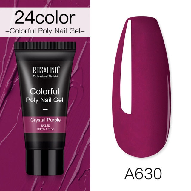 ROSALIND Poly Nail Gel For Nails Extension Finger nail art Manicure Acryl gel Varnish hybrid 30ML Poly Nail Gel Polish Extension