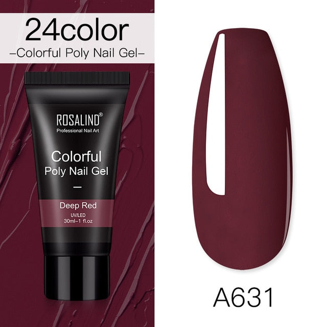 ROSALIND Poly Nail Gel For Nails Extension Finger nail art Manicure Acryl gel Varnish hybrid 30ML Poly Nail Gel Polish Extension