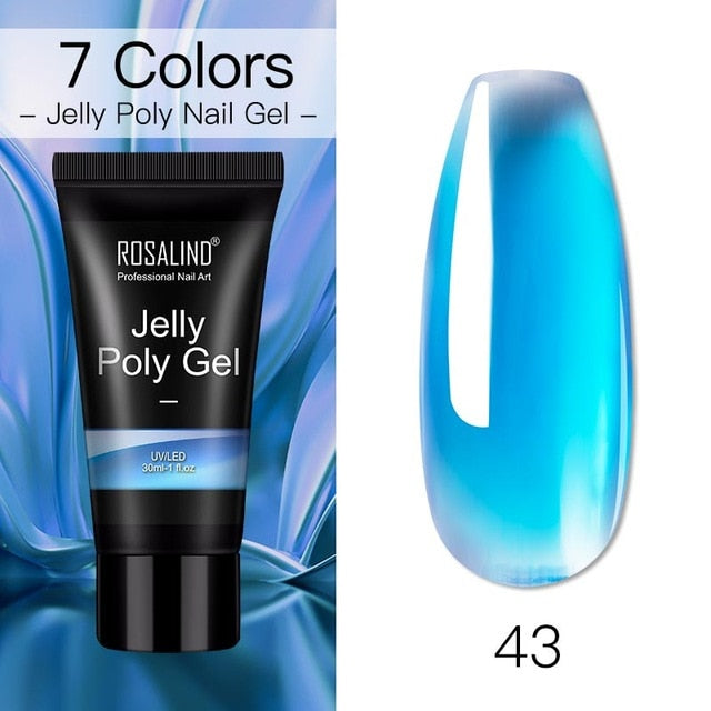 ROSALIND Poly Nail Gel For Nails Extension Finger nail art Manicure Acryl gel Varnish hybrid 30ML Poly Nail Gel Polish Extension