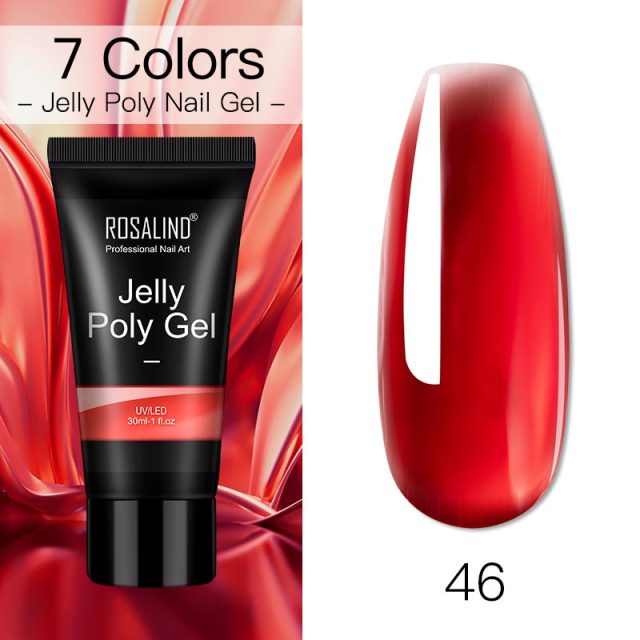 ROSALIND Poly Nail Gel For Nails Extension Finger nail art Manicure Acryl gel Varnish hybrid 30ML Poly Nail Gel Polish Extension