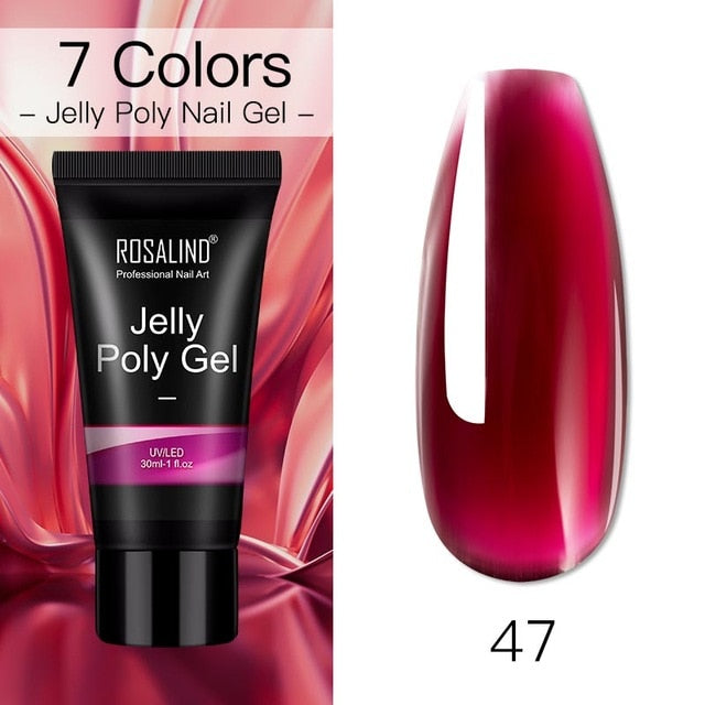 ROSALIND Poly Nail Gel For Nails Extension Finger nail art Manicure Acryl gel Varnish hybrid 30ML Poly Nail Gel Polish Extension
